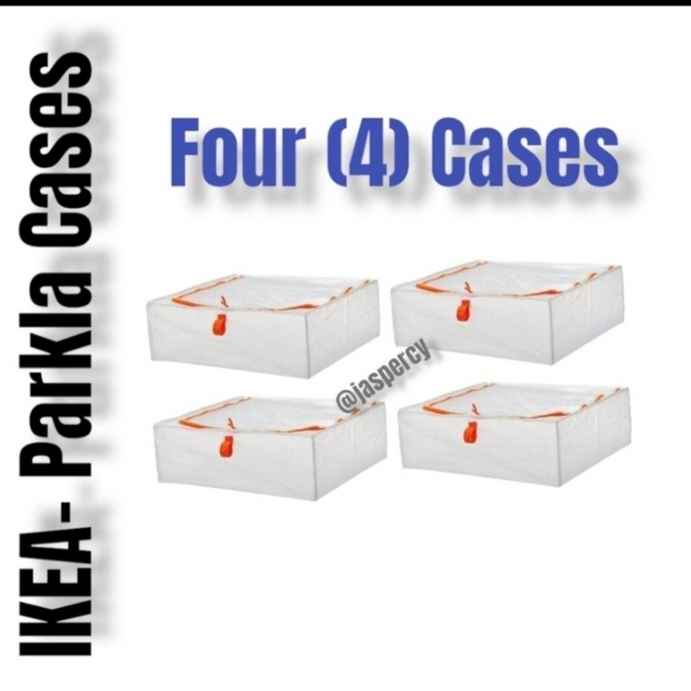 IKEA PÄRKLA - Four (4) Roomy Sturdy Storage Reusable Case Tote Travel Cube